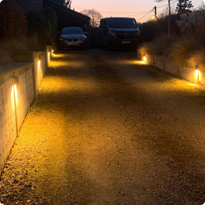 éclairage terrasse, luminaires étanches, lumière diffuse, détécteur de mouvement