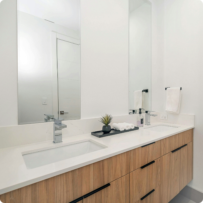 Mobilier, meuble de salle de bain. miroir, tiroir, rangement salle de bain, salle d'eau