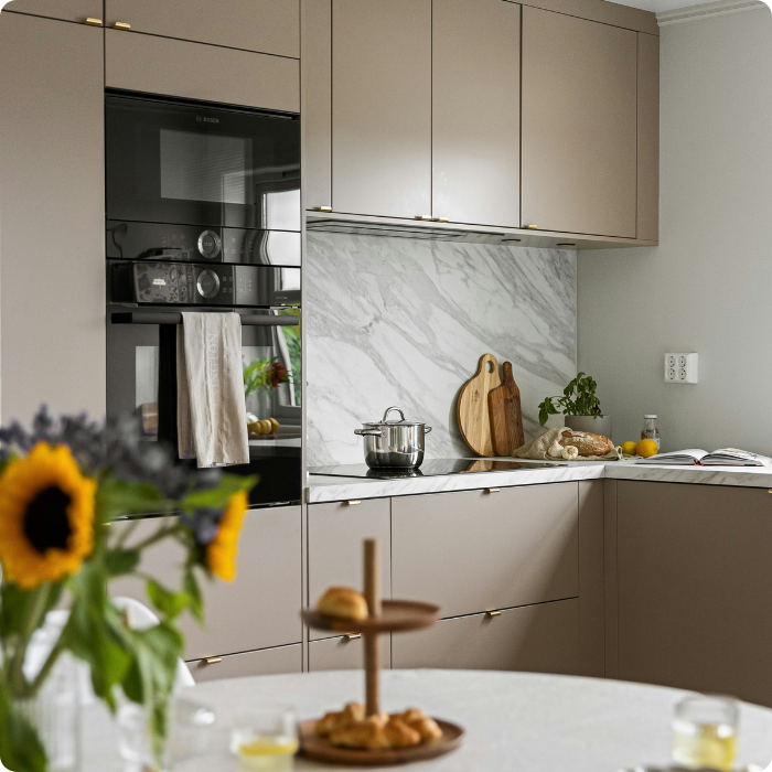 Cuisine, plan de travail, crédence, carrelage mural, nouvelle cuisine, tiroir, rangements