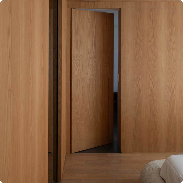 Pose de porte, menuiserie, coulissante, solution de porte en bois