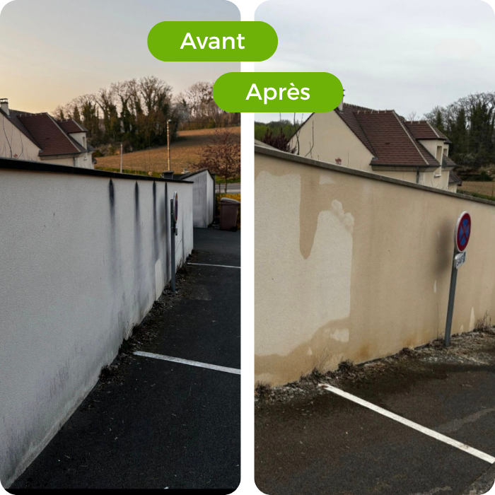 nettoyage façade, nettoyer, murs extérieurs, pignon, entretien, champignon, décapage