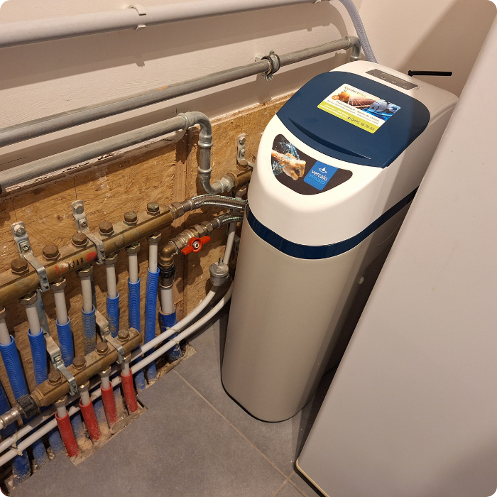 Calciare, sanitaire, adoucisseur d'eau, appareils, sel, vérification, dépannage, entretien