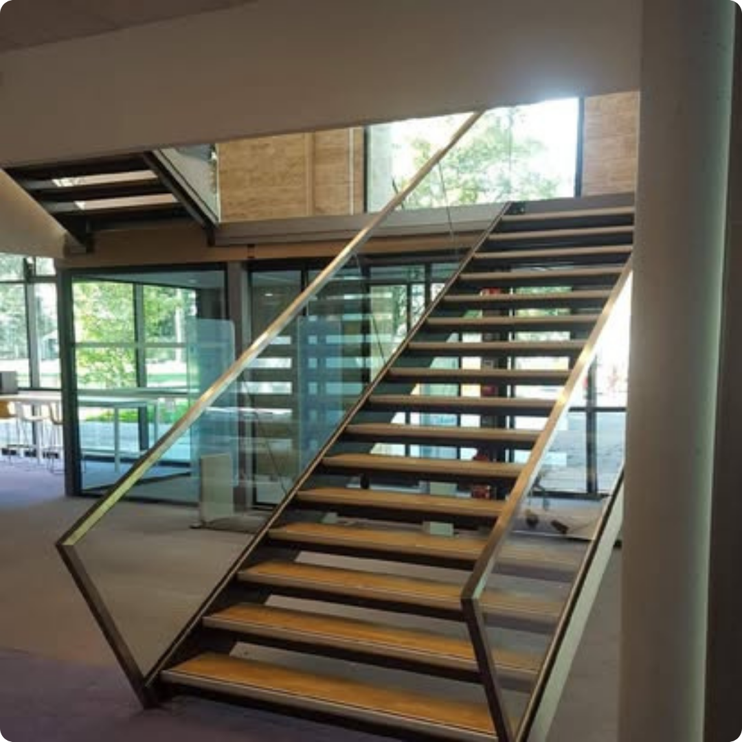 escalier sur mesure, métal, bois