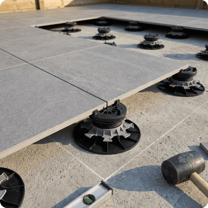 Terrasse sur plots, nouvelle terrasse, plots, jardin, sols, terrassement, aménagements