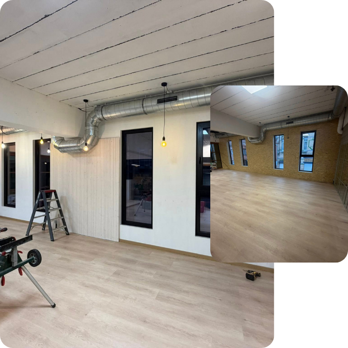 Panneaux bios, osb, aménagement intérieur, finitions, plaque de plâtre, cloisons, Gyproc, plafonnage