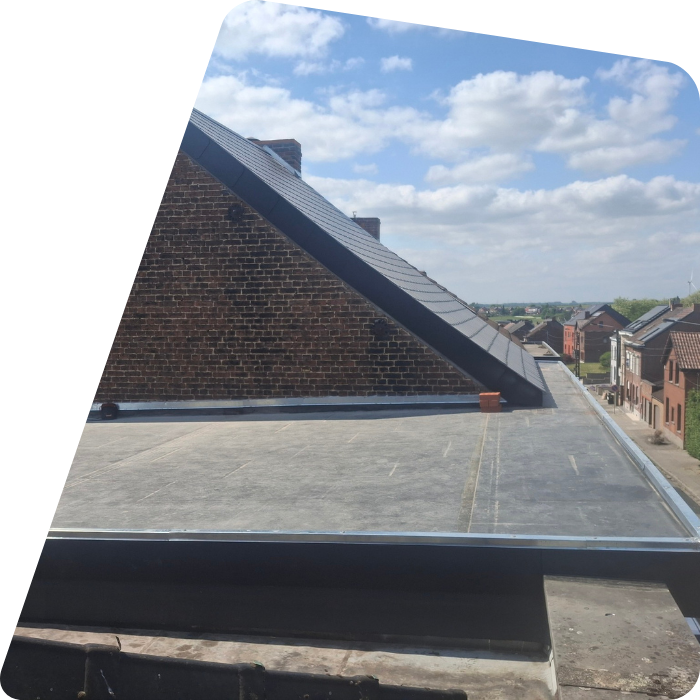 Toiture plate, membrane epdm, revêtement de toit, protection, étanche