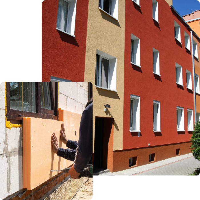 Rénovation, façade, crépi, parement, murs extérieurs, pignons, cimentage, remise à neuf