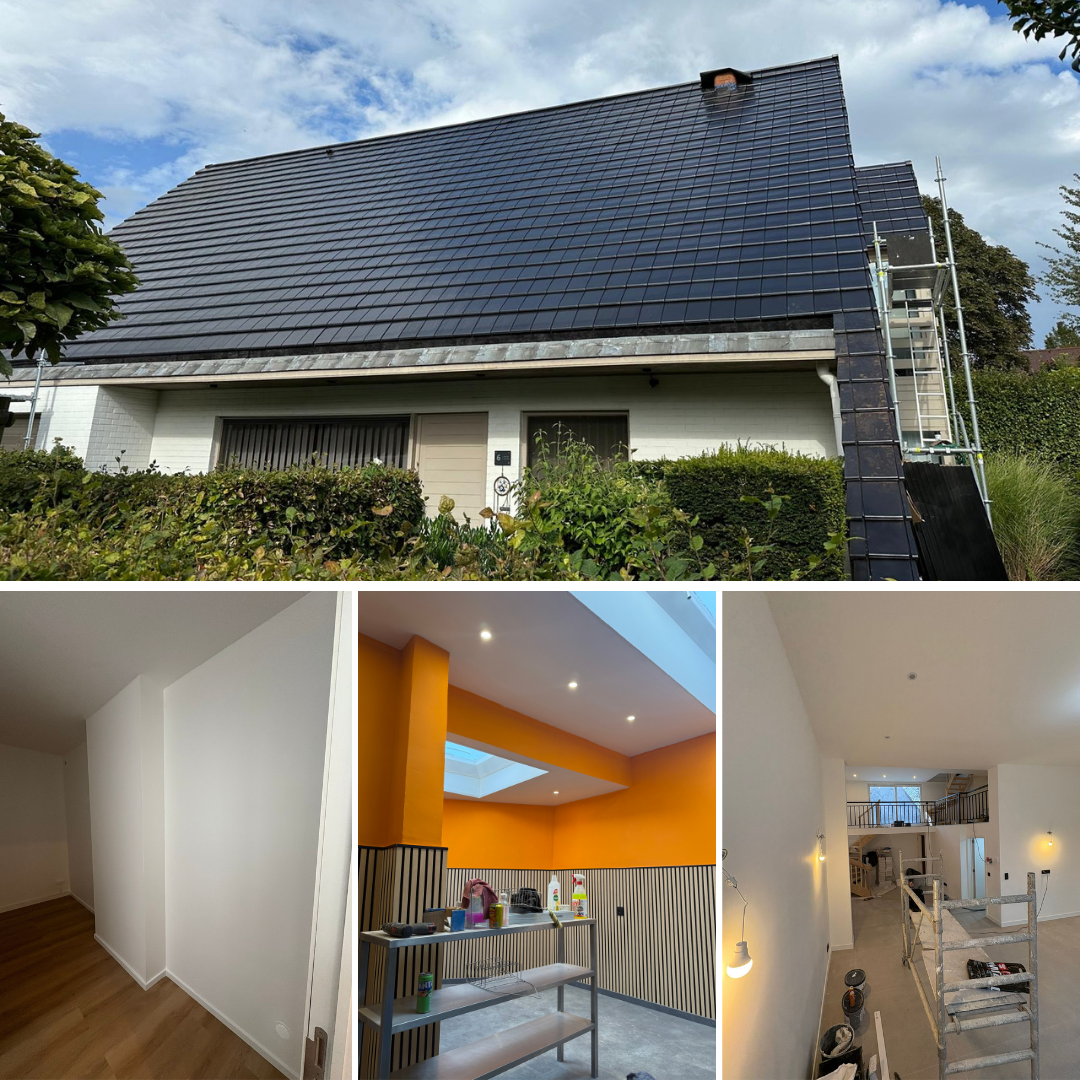 Rénovation générale, toiture, façade, peinture, plafonnage, entrepreneur bâtiment à Dilbeek