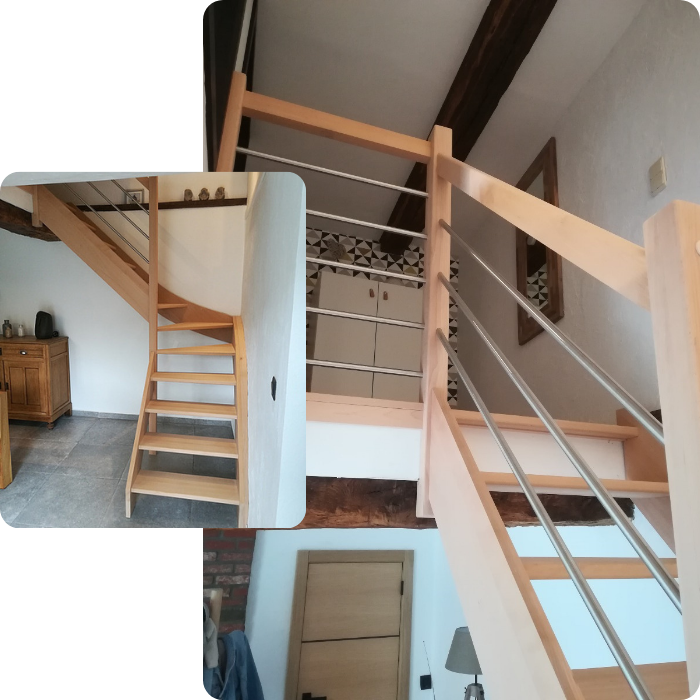 Escaliers en bois, menuiserie, menuiserie intérieure, menuisier, bois, meubles, lambris