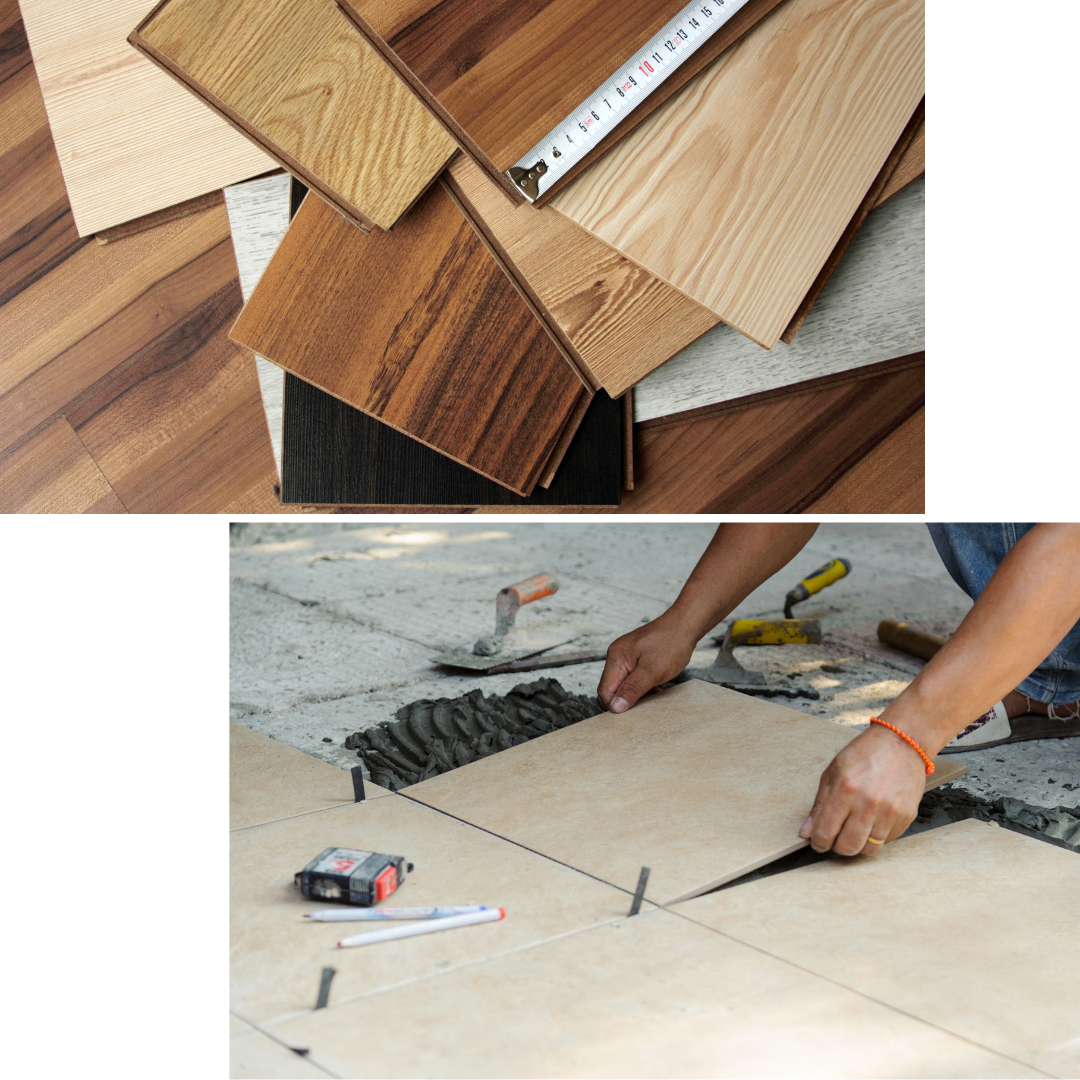 carrelage intérieur, parquet, béton, revêtement vinyle, rénovation sols