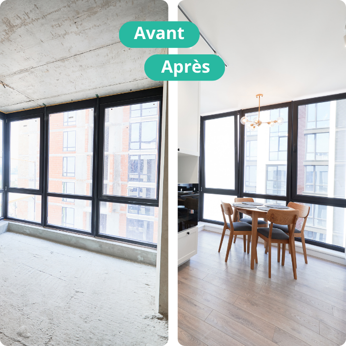 Cloisons, sols, revêtements de sols, plaque de plâtre, Gyproc, rénovation intérieure, remise à neuf