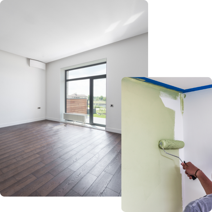 Peinture intérieure, travaux de rénovation, rénovation intérieure, 
                     plafonnage, plafonds, faux plafonds, cloisons, sols