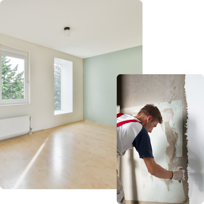 peinture, travaux de rénovation, rénovation intérieure, parachèvement, finitions, plafonnage, plafonneur