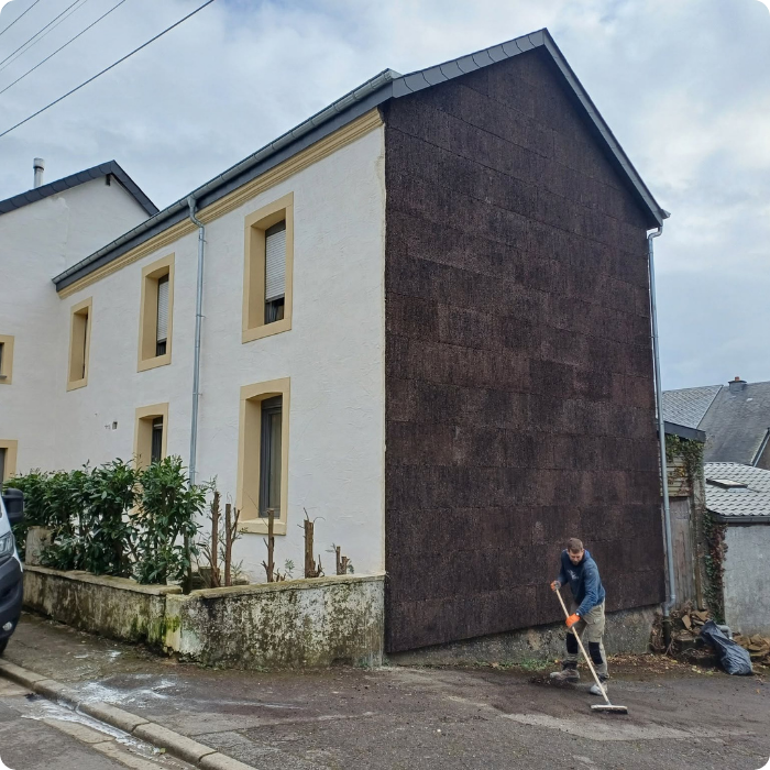 Façade isolante, traitement, isolation, murs, travaux, rénovation énergétique