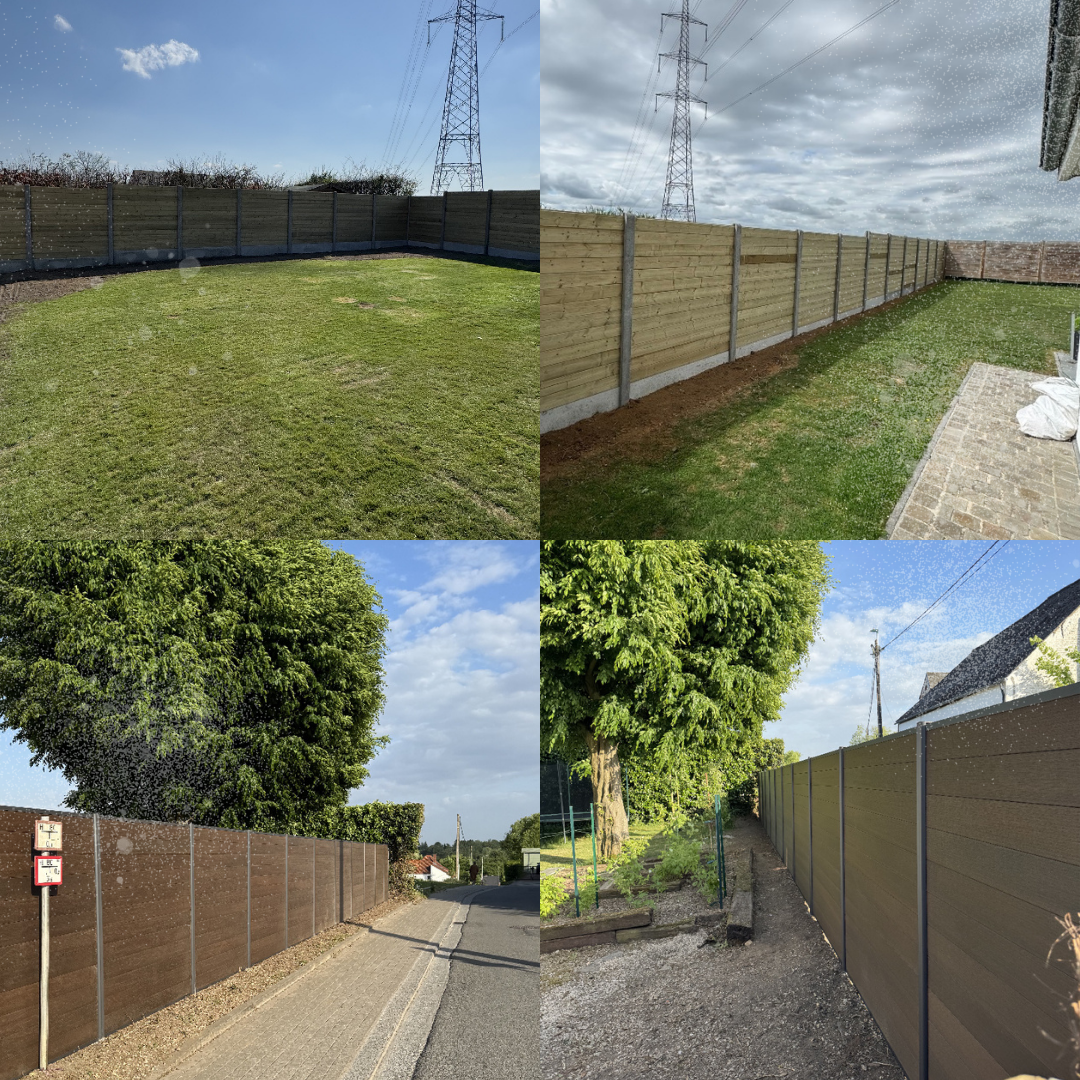 Panneaux composite, palissades, panneaux rigides, jardin