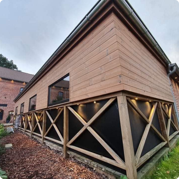 Véranda, carport, bois, aménagement extérieur, agrandissement, transformation, terrasse, bardage bois