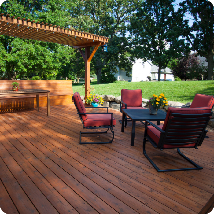 Terrasse, aménagement, extérieur, jardin, dallage, pavage, allée, pergola, abris jardin