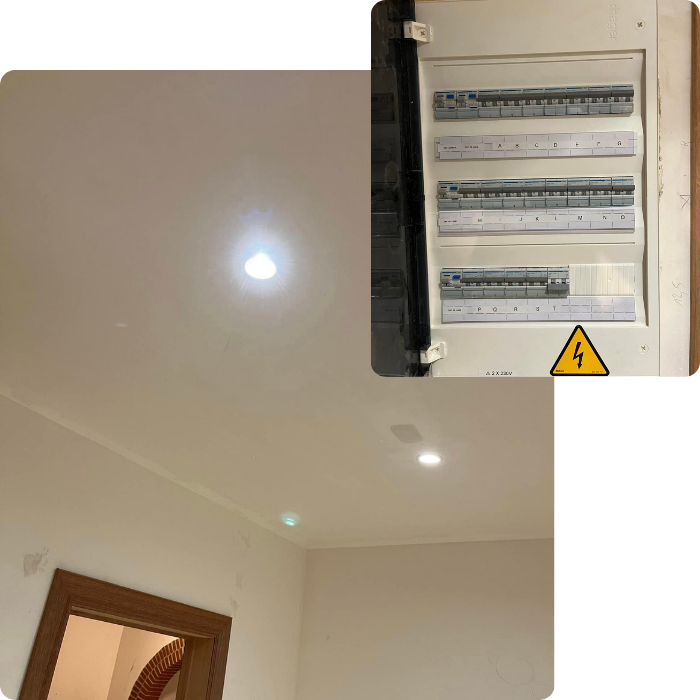 Rénovation électrique, modification électrique, nouveau tableau, prises, éclairages, fusibles