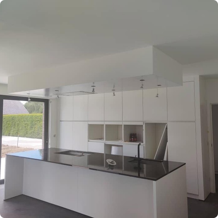 Nieuwbouw, Woning, Bouw, Bouwwerken, Interieur, Keuken, Badkamer, Betonplaat, Betonvloer