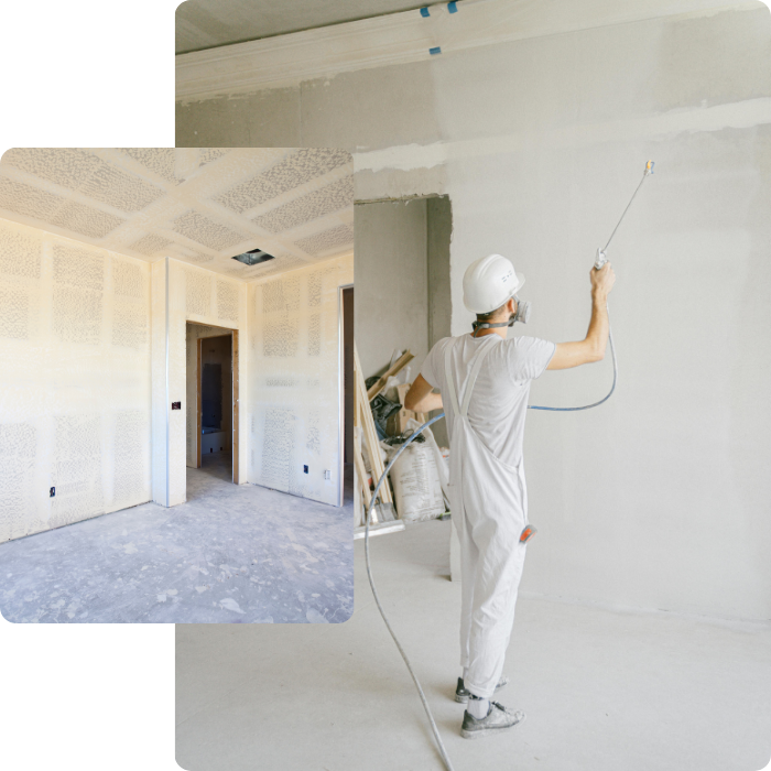 Rénovation, travaux de rénovation, enduits, plafonnage, parachèvement, carrelage, parquet, cloisons, aménagement