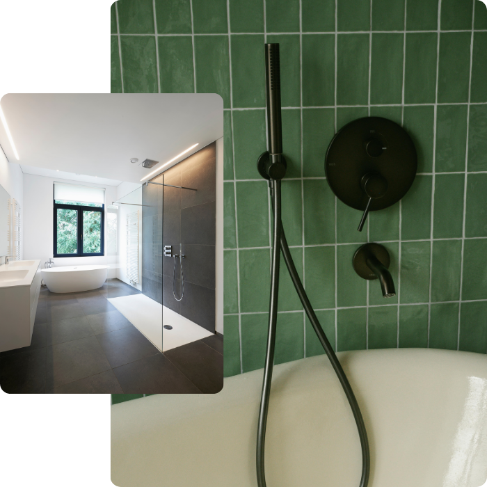 Salle de bain, rénovation, robinetterie, carrelage, douche, baingoire