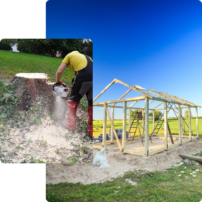 Abris de jardin, annexe bois, construction bois, abattage, élagage, entretien de jardin