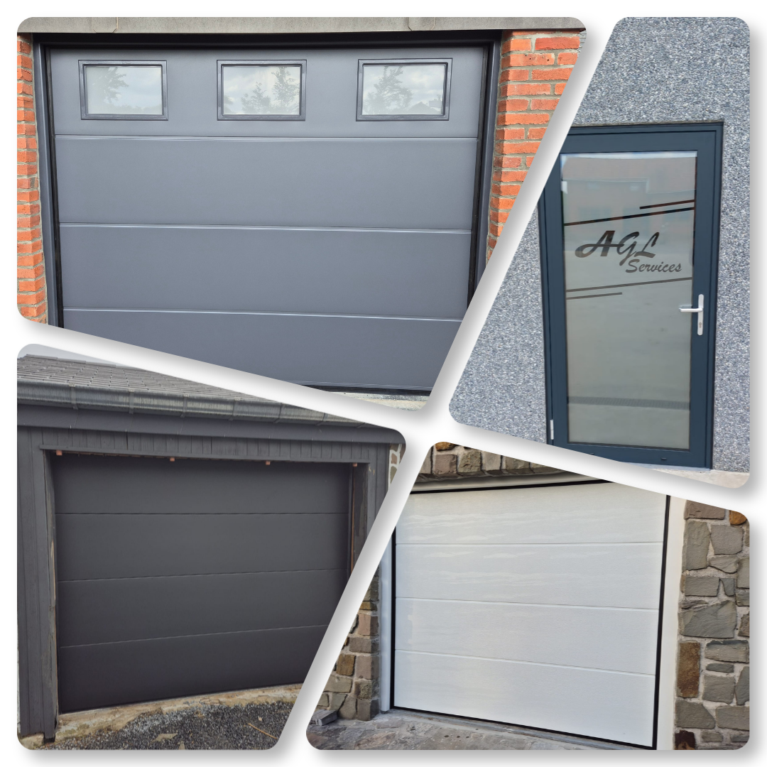 Porte de garage, installation, porte sectionnelle, fermeture fiable
