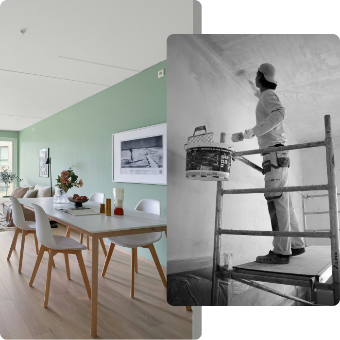 chambre, peinture, repeindre, remise à neuf, transformation, finitions