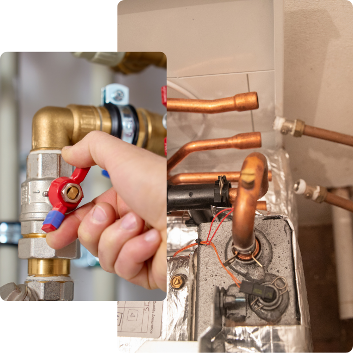Plomberie, conduit, canalisation, installation, raccords, 