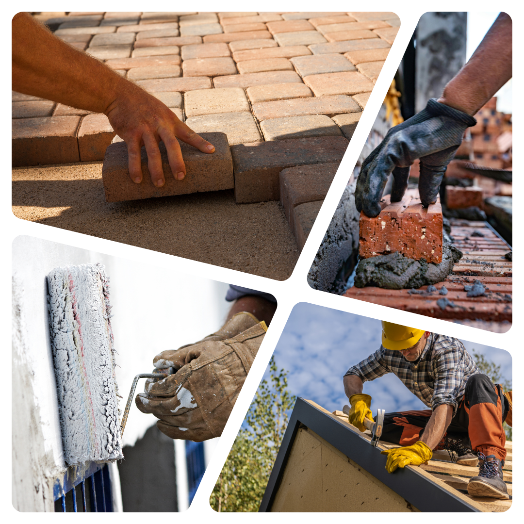 Travaux de construction, transformation de bâtiment, rénovation intérieure et extérieure