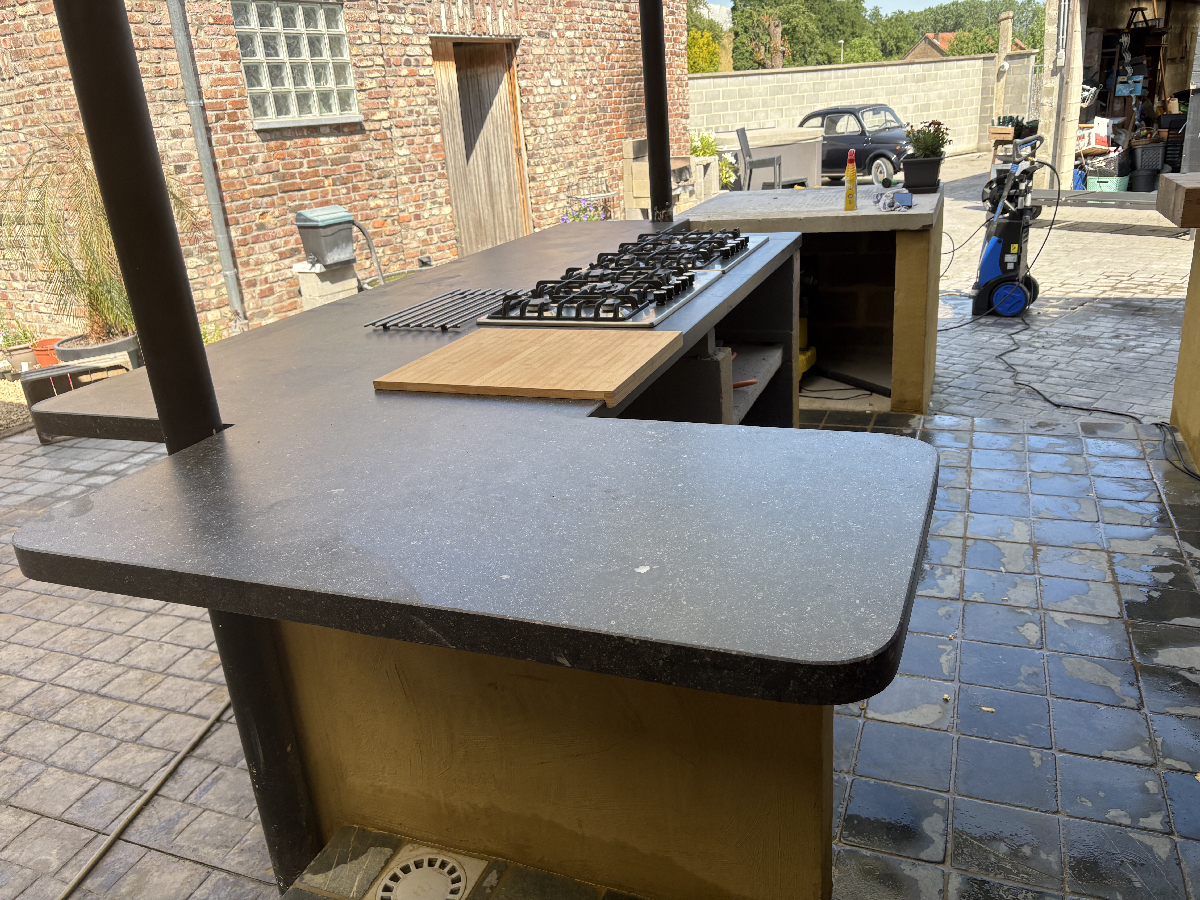 sur mesure, table cuisine, ilot en marbre, marbrerie