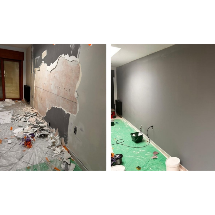 Cloisons, remise à neuf, rénovation intérieure, plafonnage, peinture, rénovation peinture