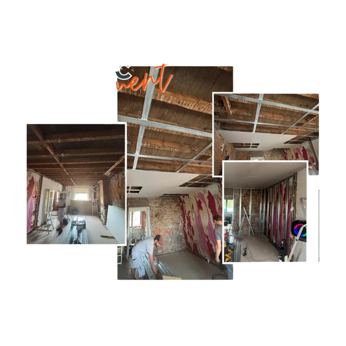 Murs, plafonds, cloisons, enduit, faux plafonds, rénovation intérieure, plafonnage, parachèvement