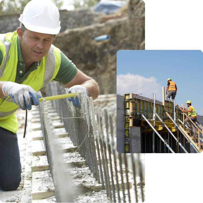 égouttage, maison clé sur porte, nouvelle construction, maçonnerie, maçons