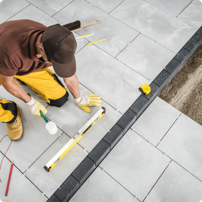 pavage, terrasse, carreaux, carrelage extérieur, allée, chemin d'accès