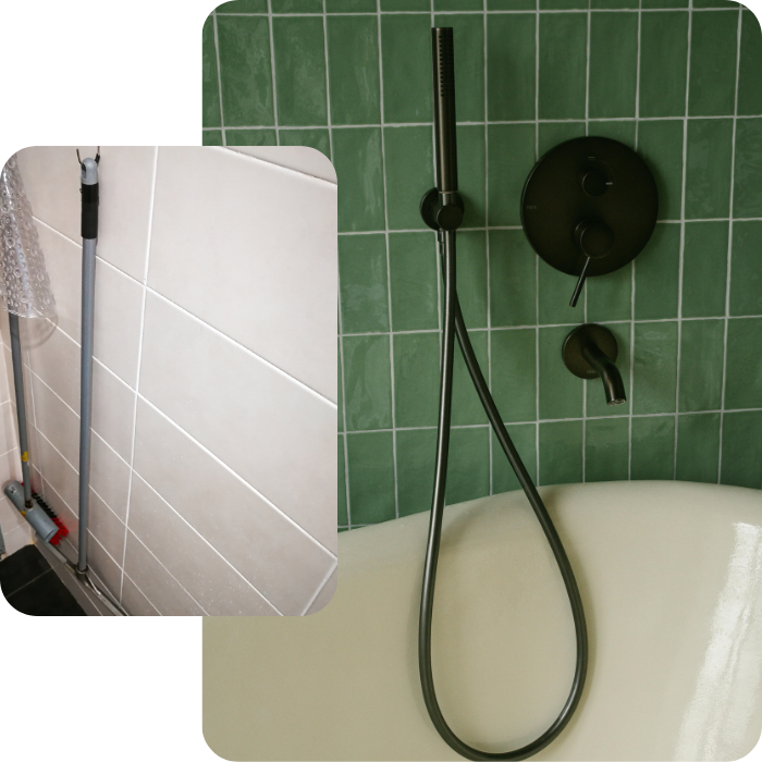 salle de bain, carrelage, carreaux, murs, sols, revêtements