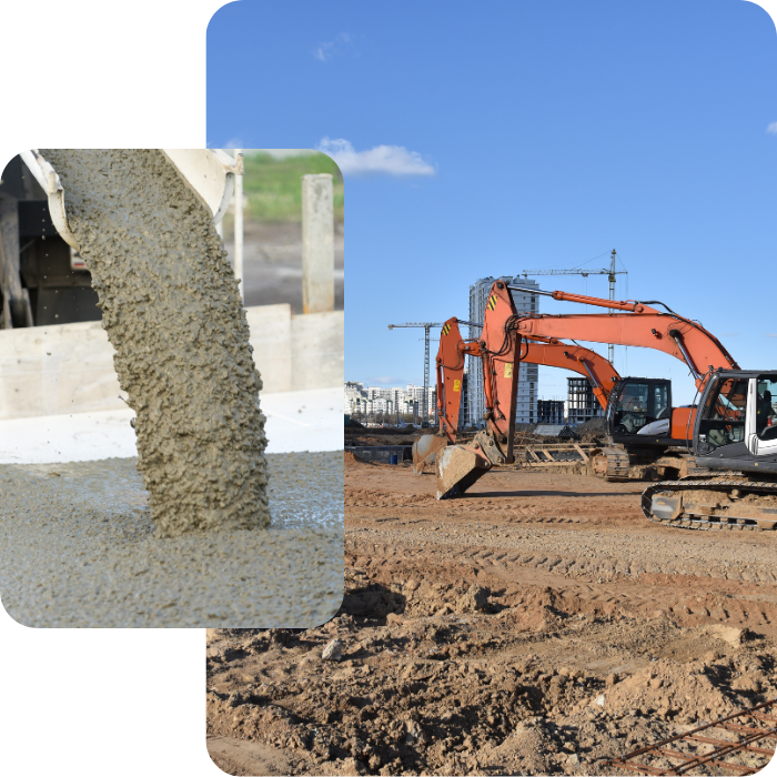 Terrassement, nivellement, terrain, construction, maçonnerie, gros oeuvre, fondations