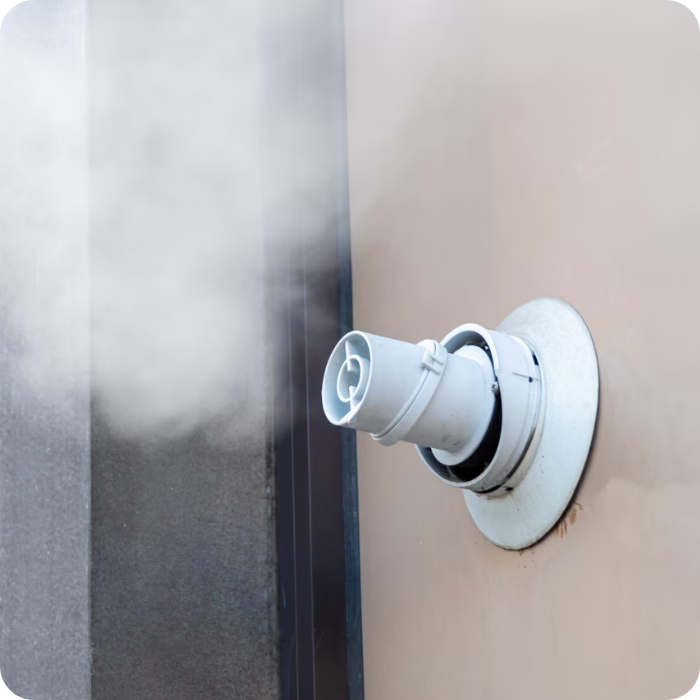 Chaudière, ventouse, flux forcé, entrée d'air, chauffage