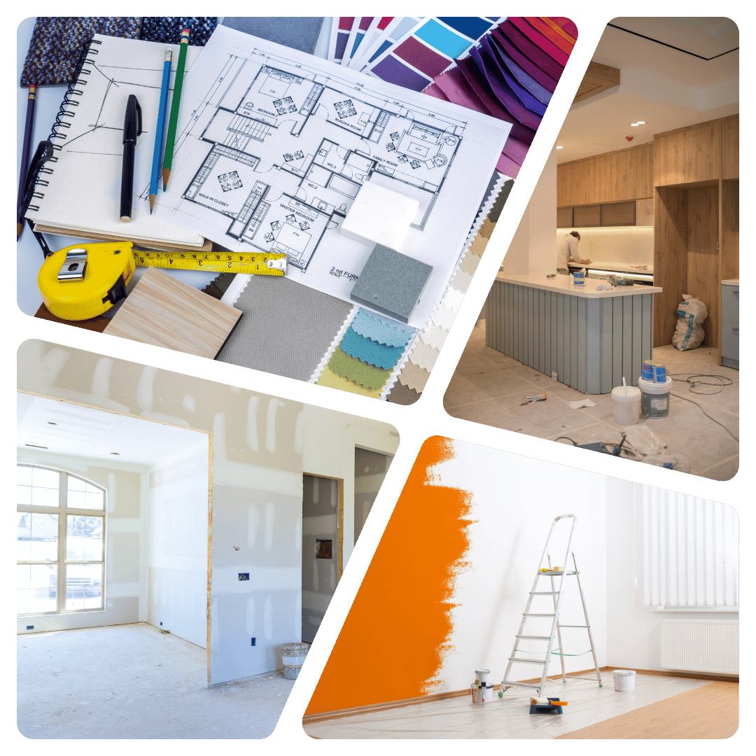 Cloisons, enduits, plafonnage, murs, plafonds, aménagement intérieur