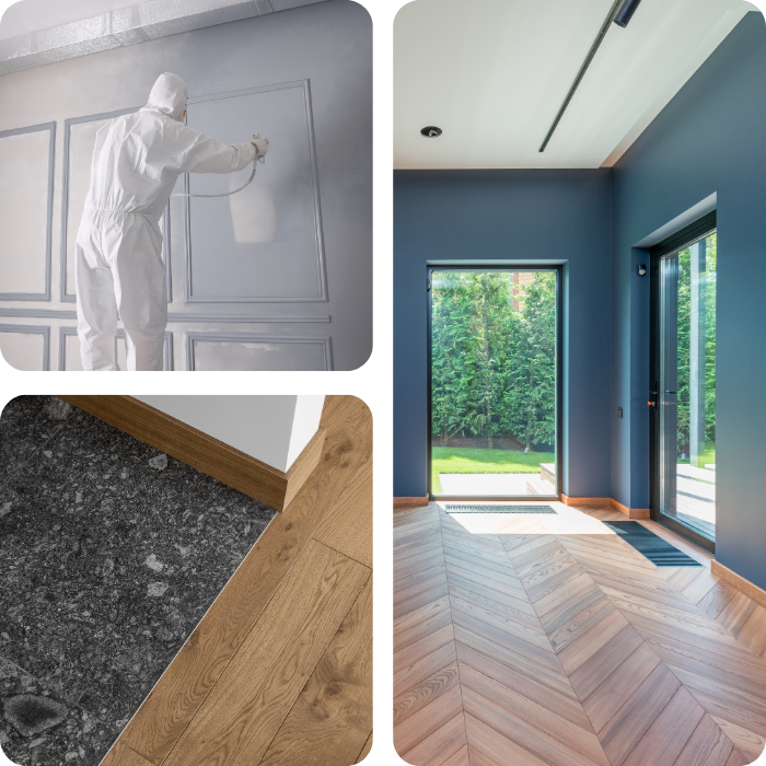 Peinture, finitions, travaux, murs, plafonds, cloisons, intérieur