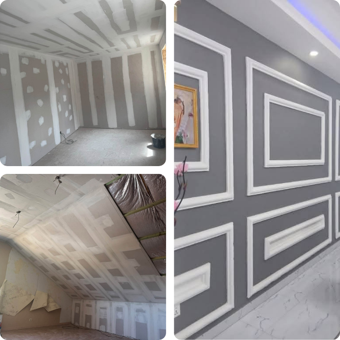 travaux de plafonnage, plafonneur, plâtre, plafonds, murs, isolation, parachèvement, aménagement intérieur