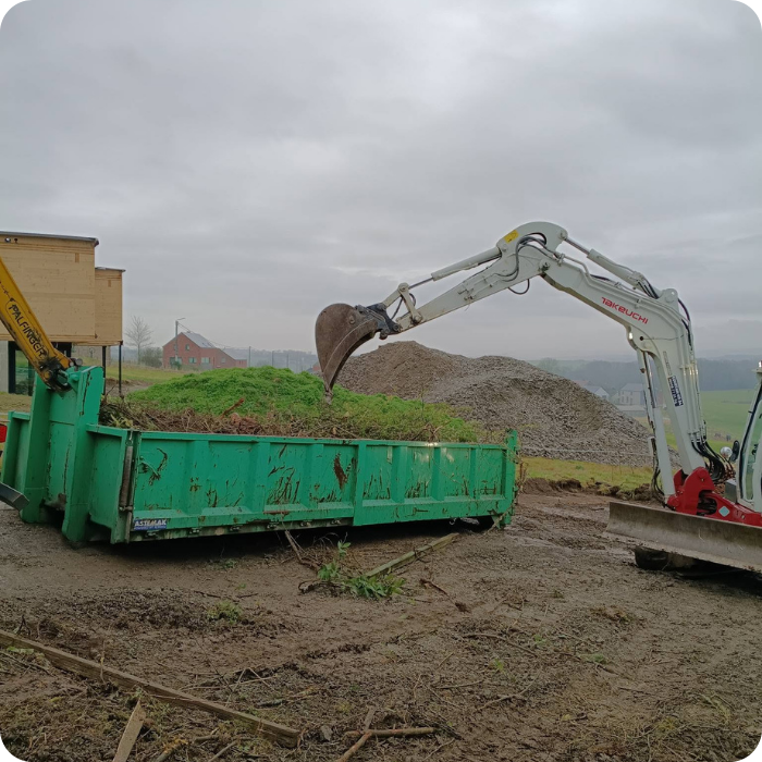 Locaiton, conteneur, container, évacuation, déchets verts