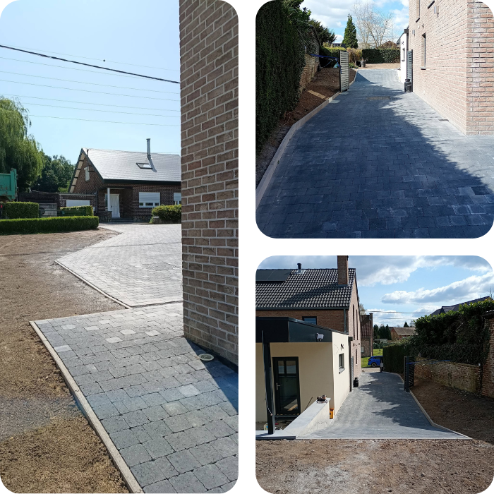 Terrassement, terrasse, pavage, pavé, piscine, abords, allée, jardin, sols, calepinage