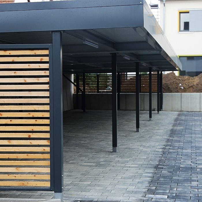 carpot en bois, abris pour voituren véhicule