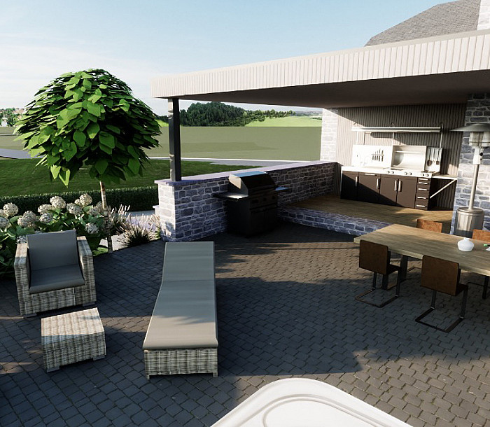 Création et conception d’espaces extérieurs, travaux de menuiserie extérieure, piscines, terrasses, poolhouse