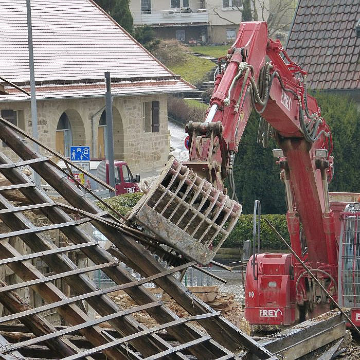 Travaux de démolition, chantier de démolition