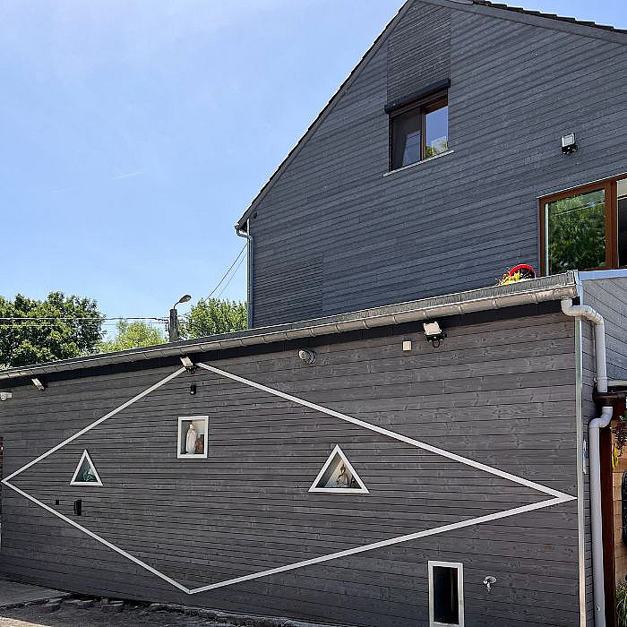 Pose de bardage, bardage ardoise, façade