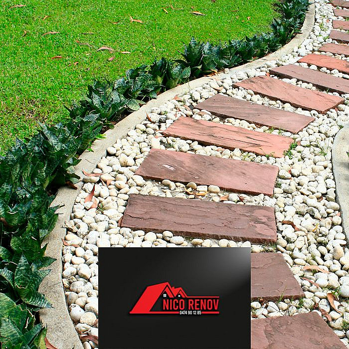 Pose de pavage, dallage jardin aménagement extérieur