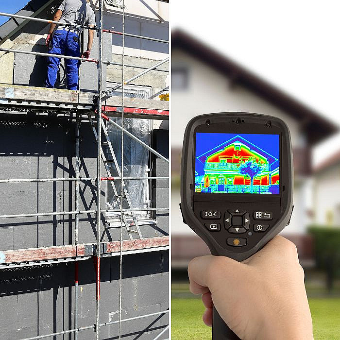 travaux d'isolation, isolant, pignon, isolation extérieure