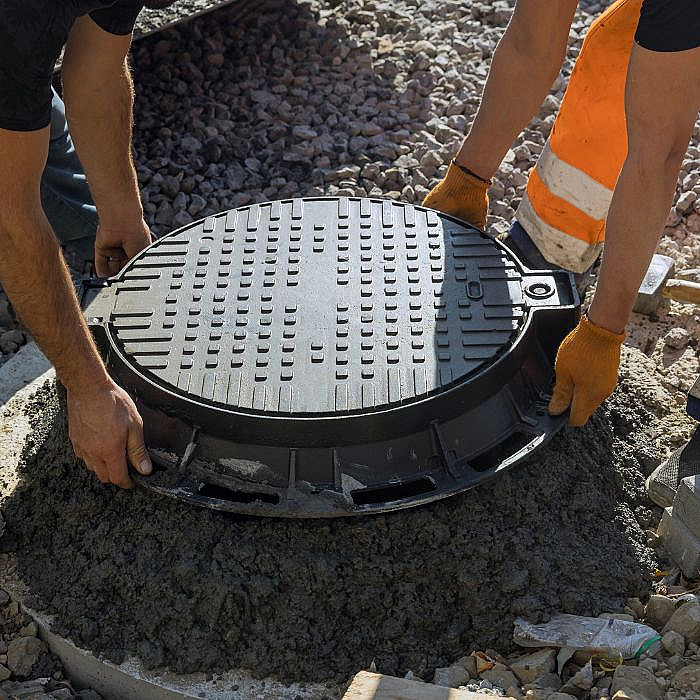 Travaux d'égouttage, égouts, citerne, eaux usées